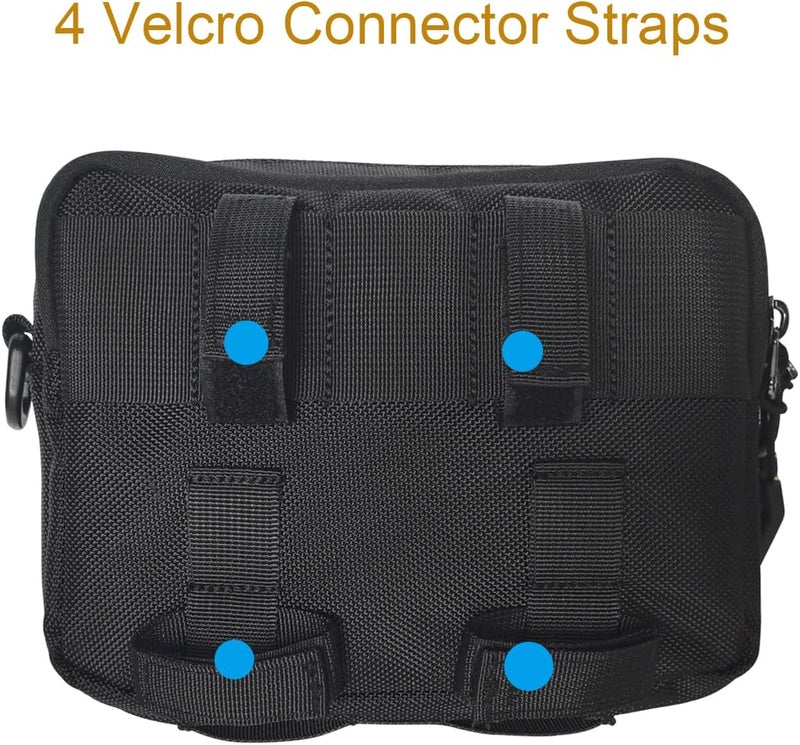 Vanlison Motorcycle Handlebar Pouch - Front Handle Bar Storage Bag for Forks and Saddle - Moto Accessory Compatible with Cruiser Softail Dyna Sportsters Dirt Bike - Black - Image 5